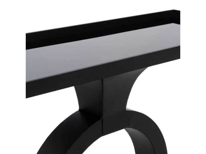Consola de diseño moderno de acero y cristal - CHARLOTTE