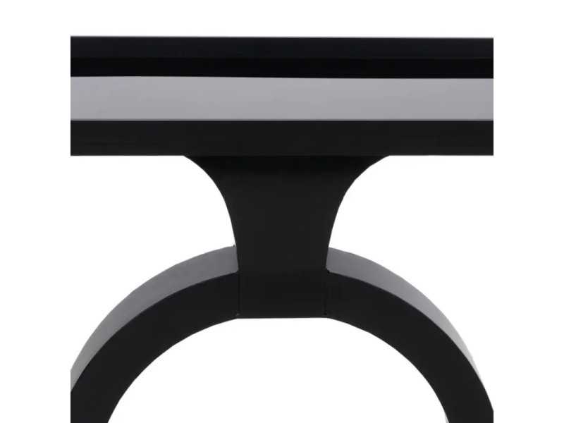 Modern design console table in steel and glass - CHARLOTTE