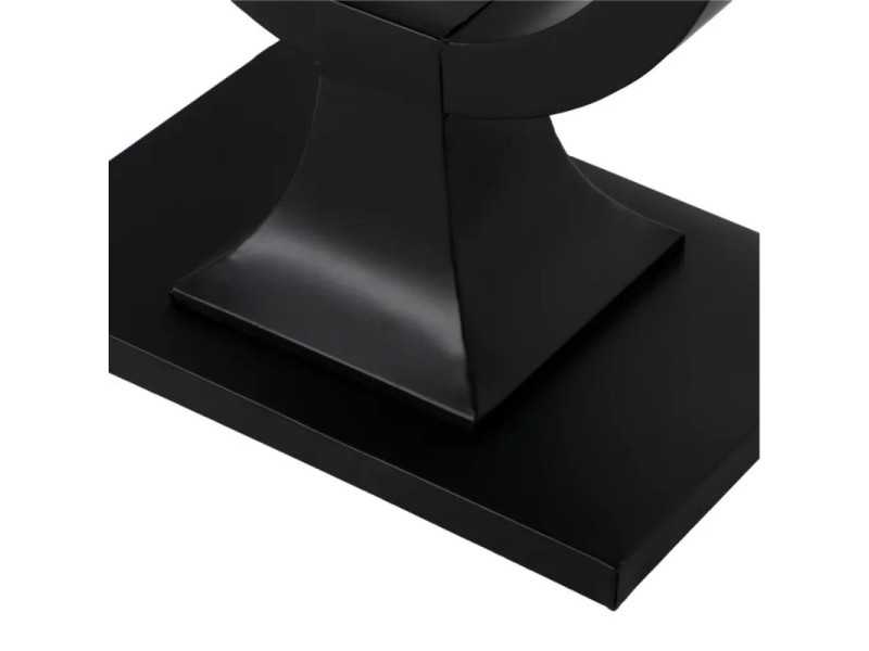 Modern design console table in steel and glass - CHARLOTTE