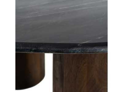Mesa de centro con tapa de mármol - YEMEN BLACK