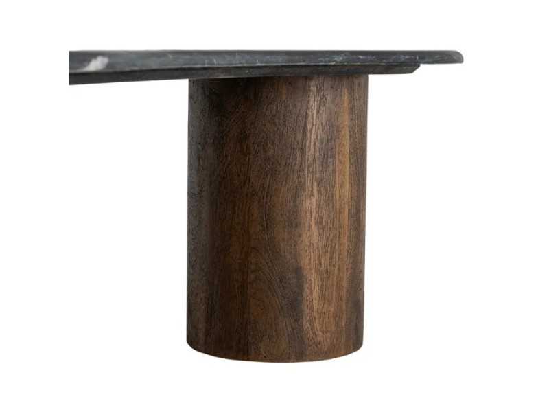 Mesa de centro con tapa de mármol - YEMEN BLACK