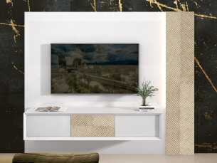 Mueble TV de diseño moderno y lacado - AUBRY 2
