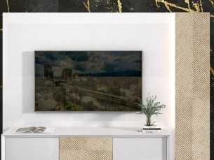 Meuble TV laqué au design moderne - AUBRY 2 2