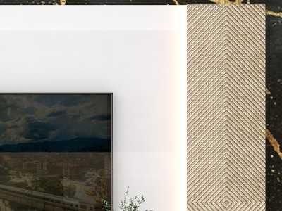 Meuble TV laqué au design moderne - AUBRY 2