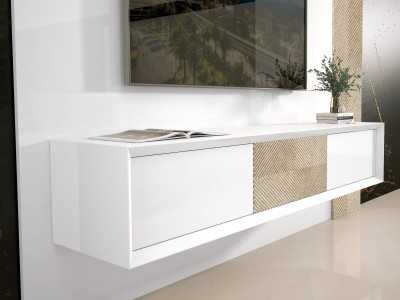 Modern design and lacquered TV unit - AUBRY 2