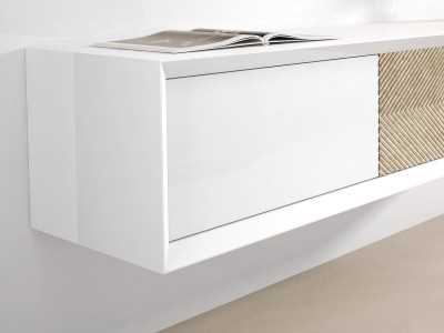 Mueble TV de diseño moderno y lacado - AUBRY 2