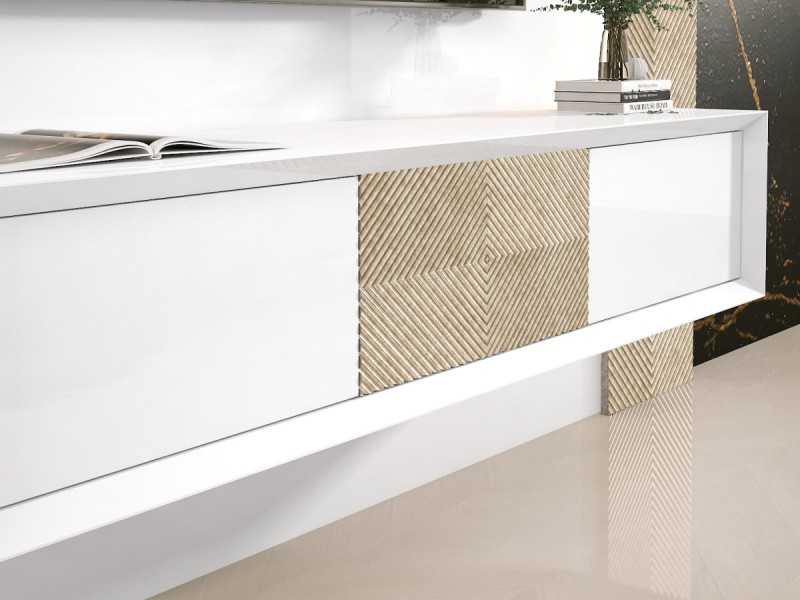 Modern design and lacquered TV unit - AUBRY 2