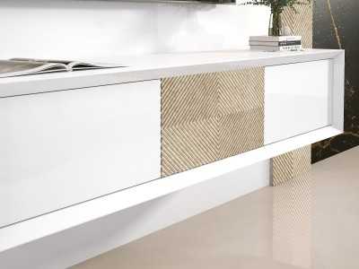 Modern design and lacquered TV unit - AUBRY 2