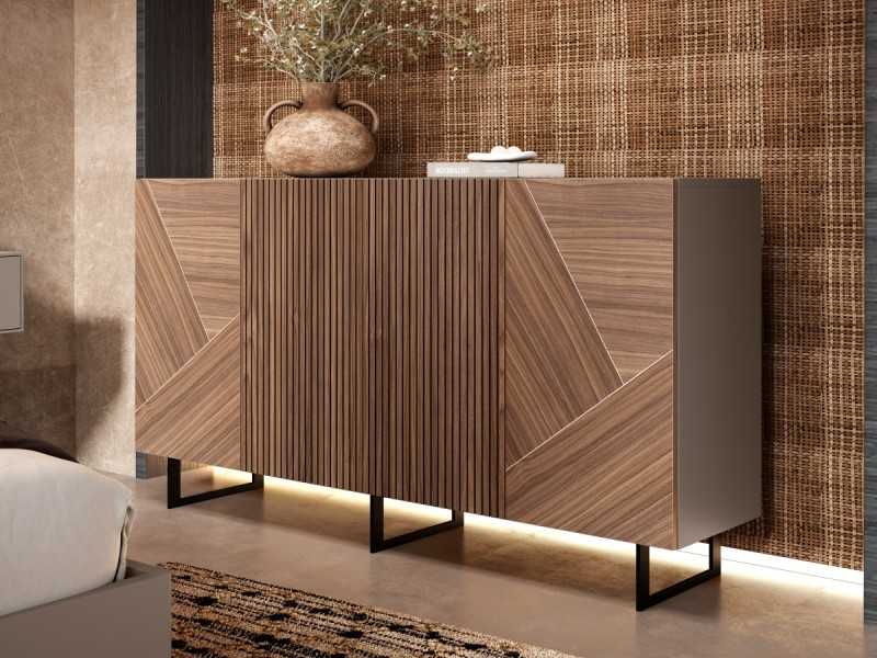 Designer sideboard with 4 doors - ABRANO