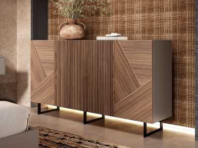 Designer sideboard with 4 doors - ABRANO