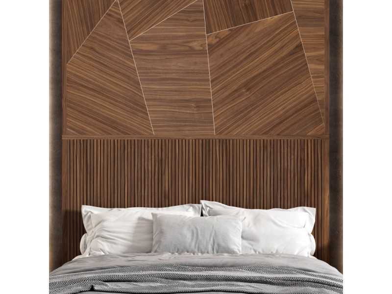 Cama completa de diseño con cabecero XXL - ABRANO