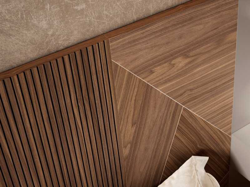 Tête de lit design XXL avec table de chevet à 1 tiroir - ABÉLARD