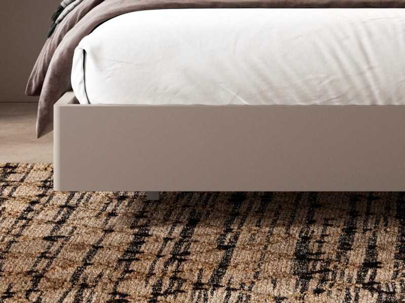 Complete designer bed with XXL headboard and 1 drawer bedside tables - ABÉLARD