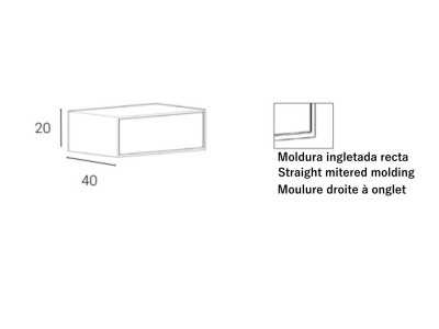 Cama completa de diseño XXL con mesitas de 1 cajón - ABÉLARD