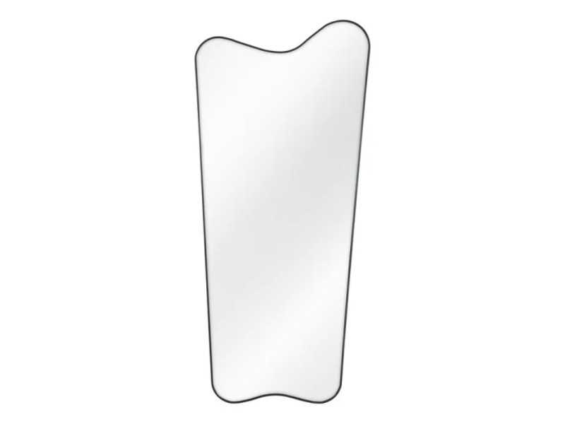 Floor mirror with aluminium frame - LUX NEGRO