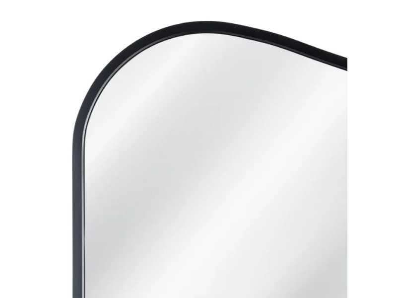 Floor mirror with aluminium frame - LUX NEGRO