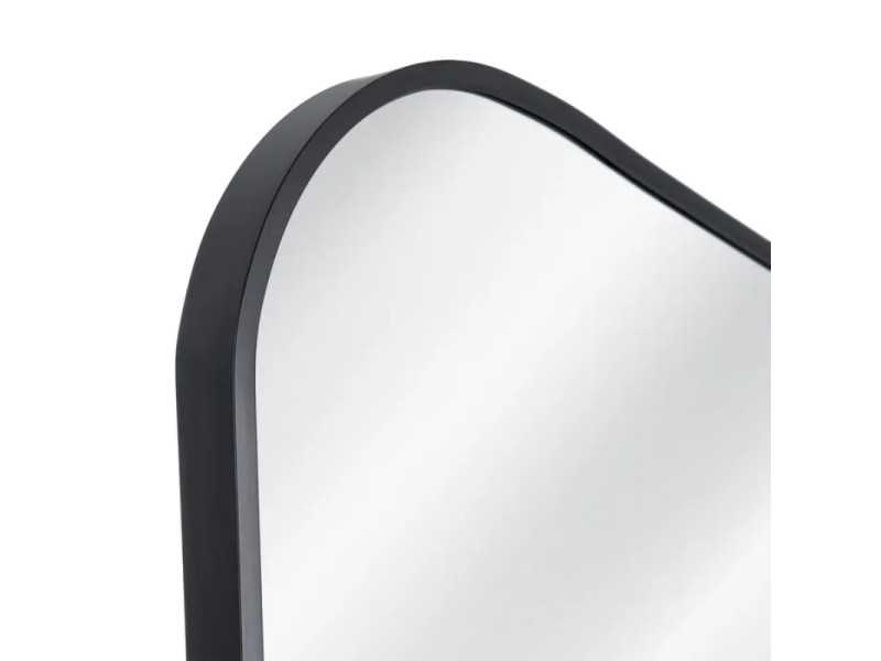 Floor mirror with aluminium frame - LUX NEGRO