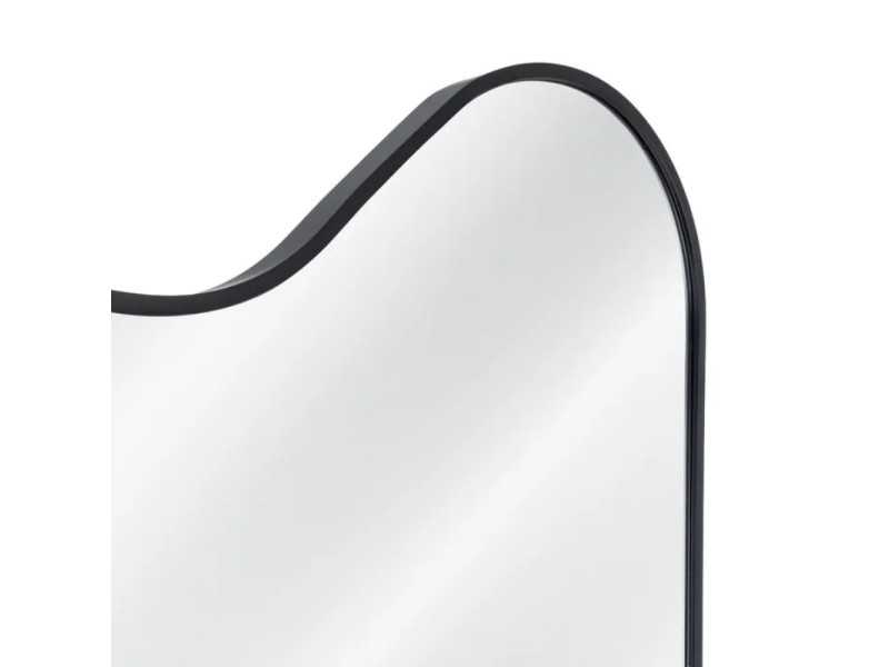 Floor mirror with aluminium frame - LUX NEGRO