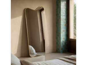 Floor mirror with aluminium frame - LUX ORO