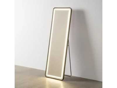 Espejo vestidor con marco de aluminio y luz led - CHARLOTTE