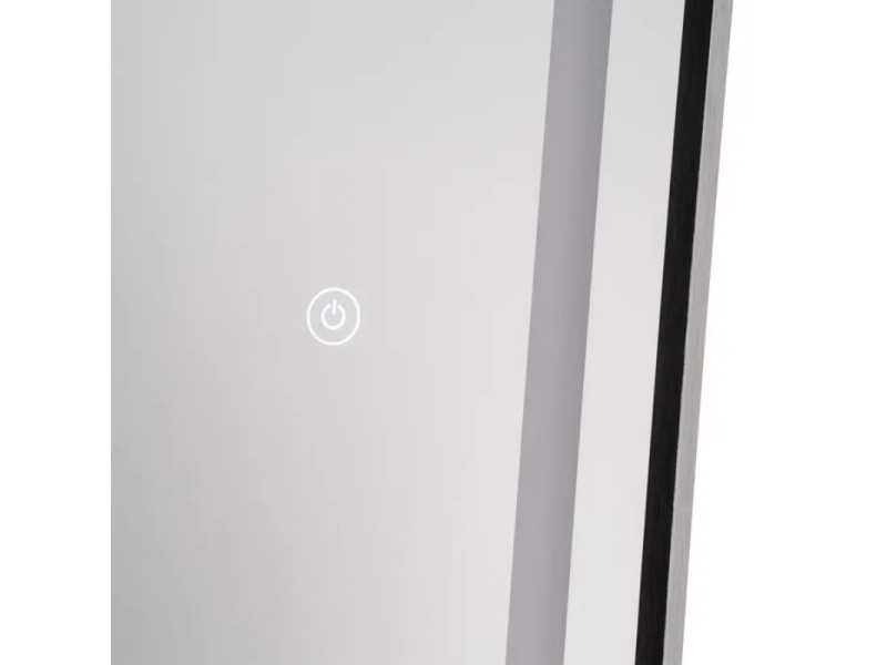 Dressing mirror with aluminium frame and LED light - CHARLOTTE