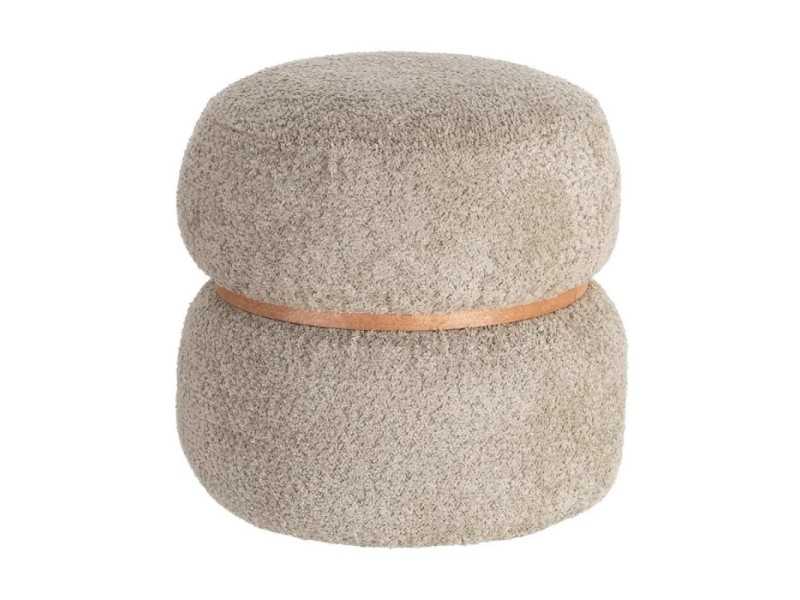 Pouf de diseño tapizado - LUX TAUPE