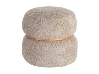 Pouf design tapissé - LUX TAUPE