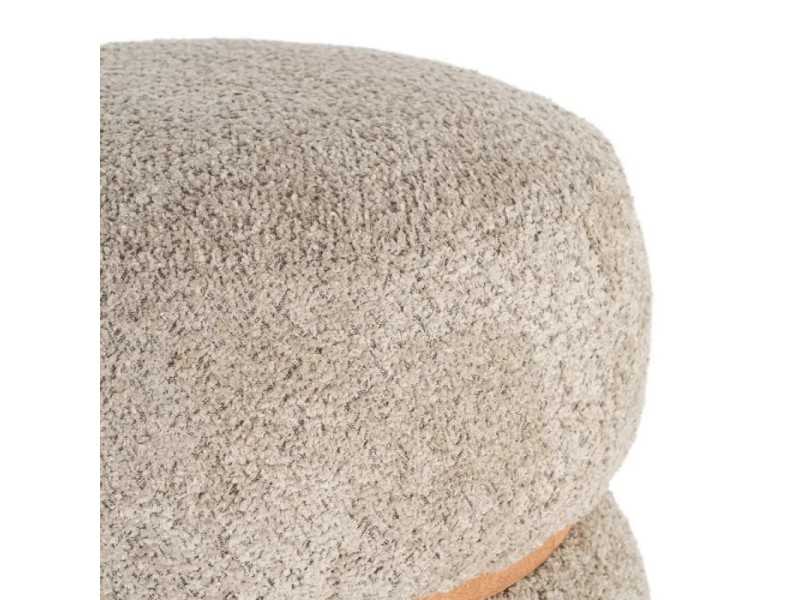 Pouf de diseño tapizado - LUX TAUPE
