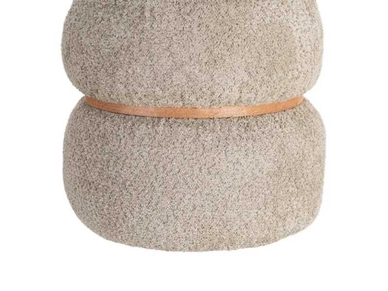 Pouf de diseño tapizado - LUX TAUPE