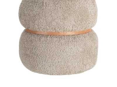Upholstered designer pouff - LUX TAUPE