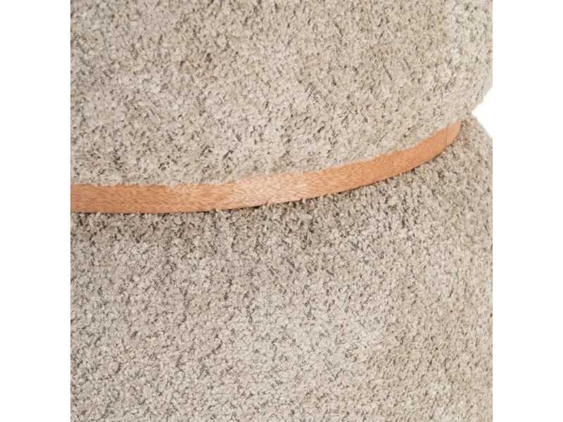 Pouf de diseño tapizado - LUX TAUPE