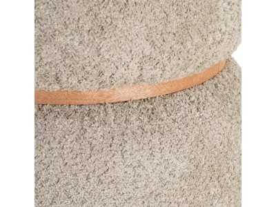 Pouf design tapissé - LUX TAUPE