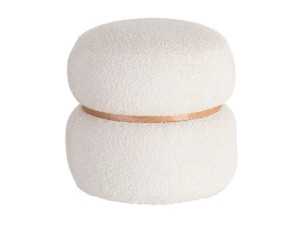 Pouf design tapissé - LUX CREMA 2