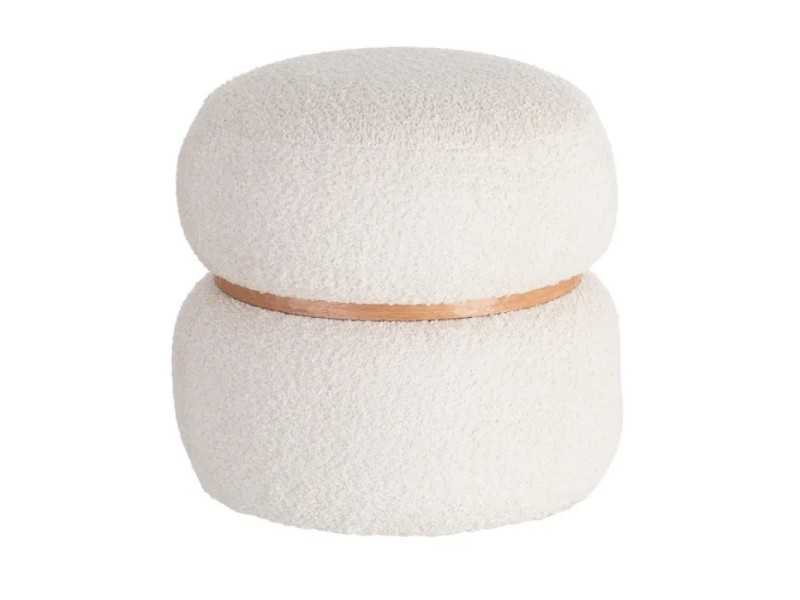 Pouf design tapissé - LUX CREMA