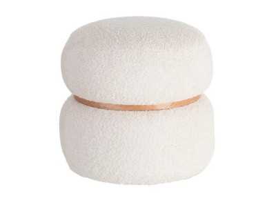 Pouf design tapissé - LUX CREMA