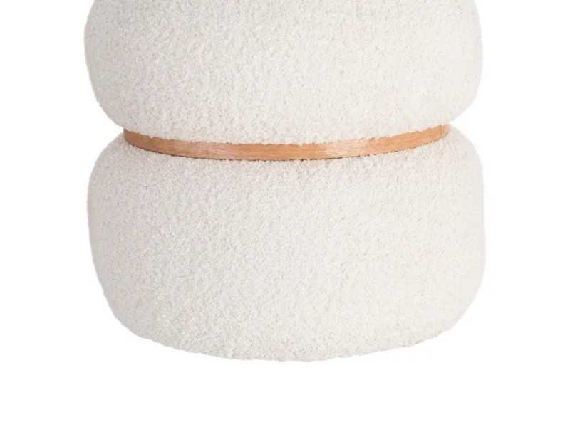 Pouf de diseño tapizado - LUX CREMA