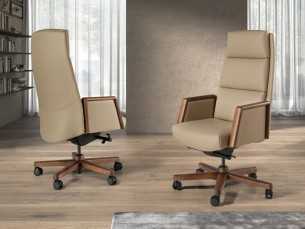Designer swivel office chair - PORTO VISÓN