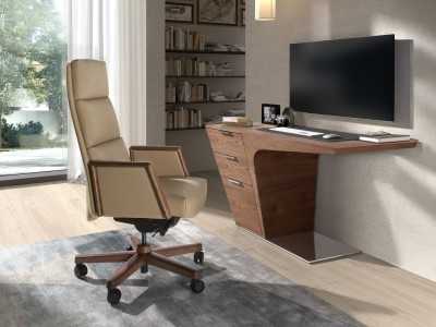 Designer swivel office chair - PORTO VISÓN