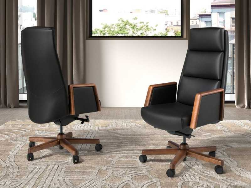 Designer swivel office chair - PORTO NEGRO
