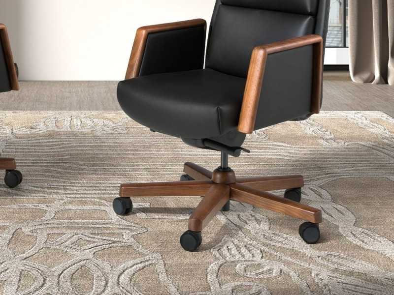 Fauteuil de bureau pivotant design - PORTO NEGRO