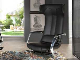 Designer swivel office chair - PARIS NEGRO 2