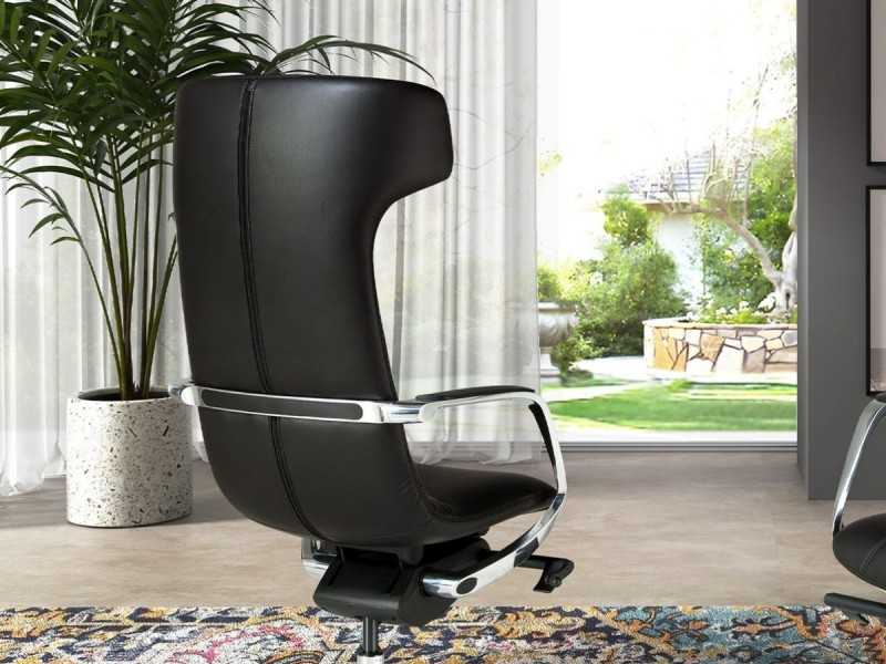 Designer swivel office chair - PARIS NEGRO
