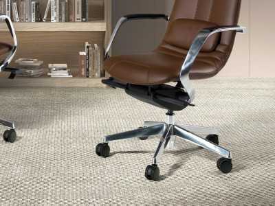 Designer swivel office chair - PARIS MARRÓN
