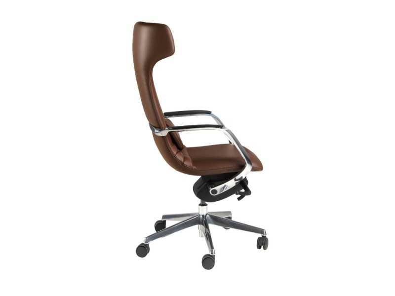Designer swivel office chair - PARIS MARRÓN
