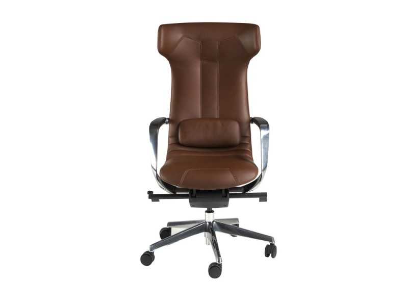 Designer swivel office chair - PARIS MARRÓN