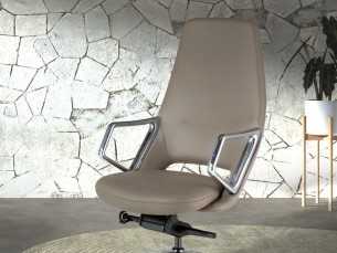 Sillón de oficina giratorio de diseño - ABA GRIS 2