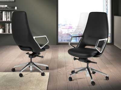 Designer swivel office chair - ABA NEGRO