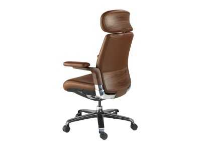 Fauteuil de bureau pivotant design - ABIGAIL MARRÓN