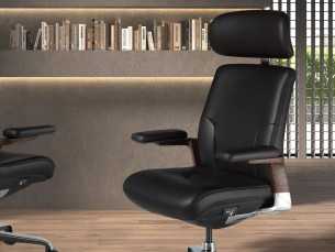 Designer swivel office chair - ABIGAIL NEGRO 2