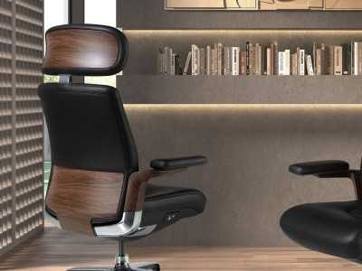 Fauteuil de bureau pivotant design - ABIGAIL NEGRO